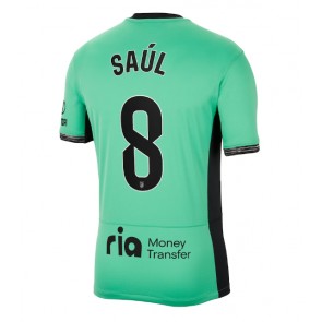 Lacne Muži Futbalové dres Atletico Madrid Saul Niguez #8 2023-24 Krátky Rukáv - Tretina